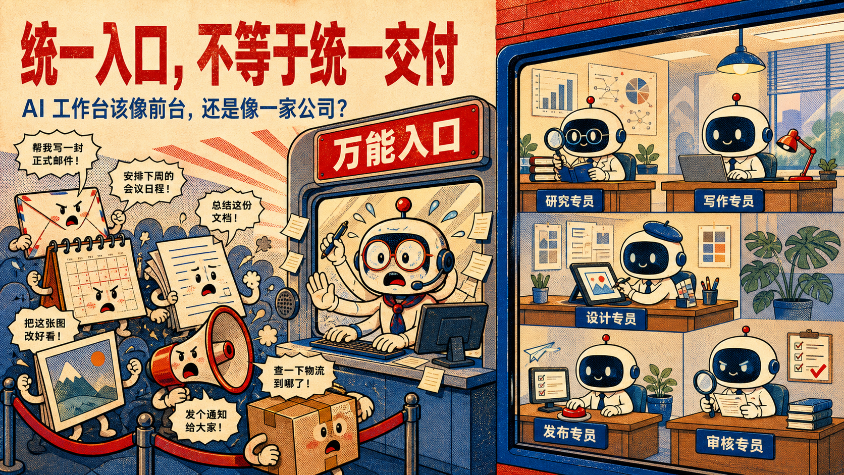 统一入口，不等于统一交付