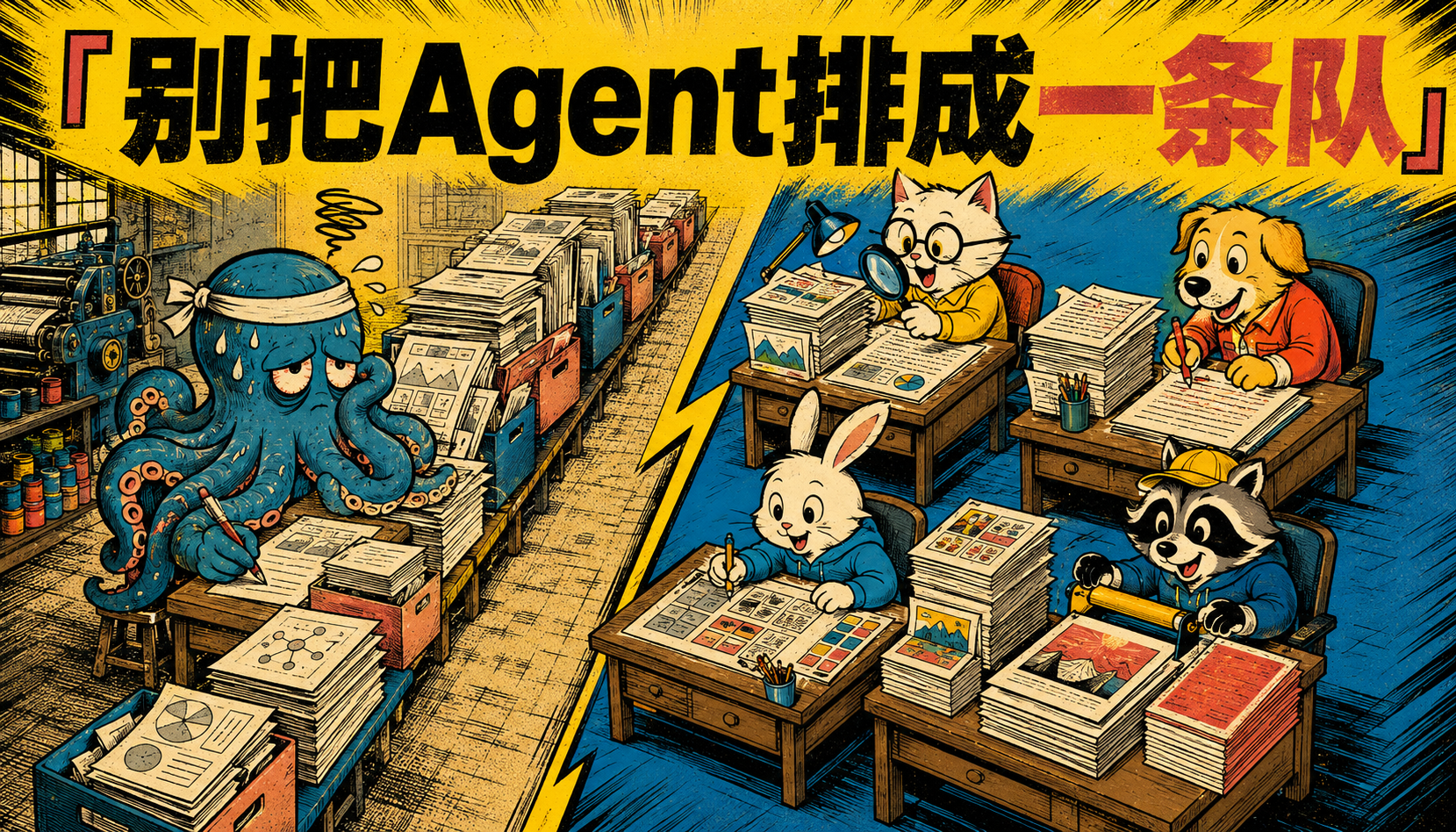 别把Agent排成一条队