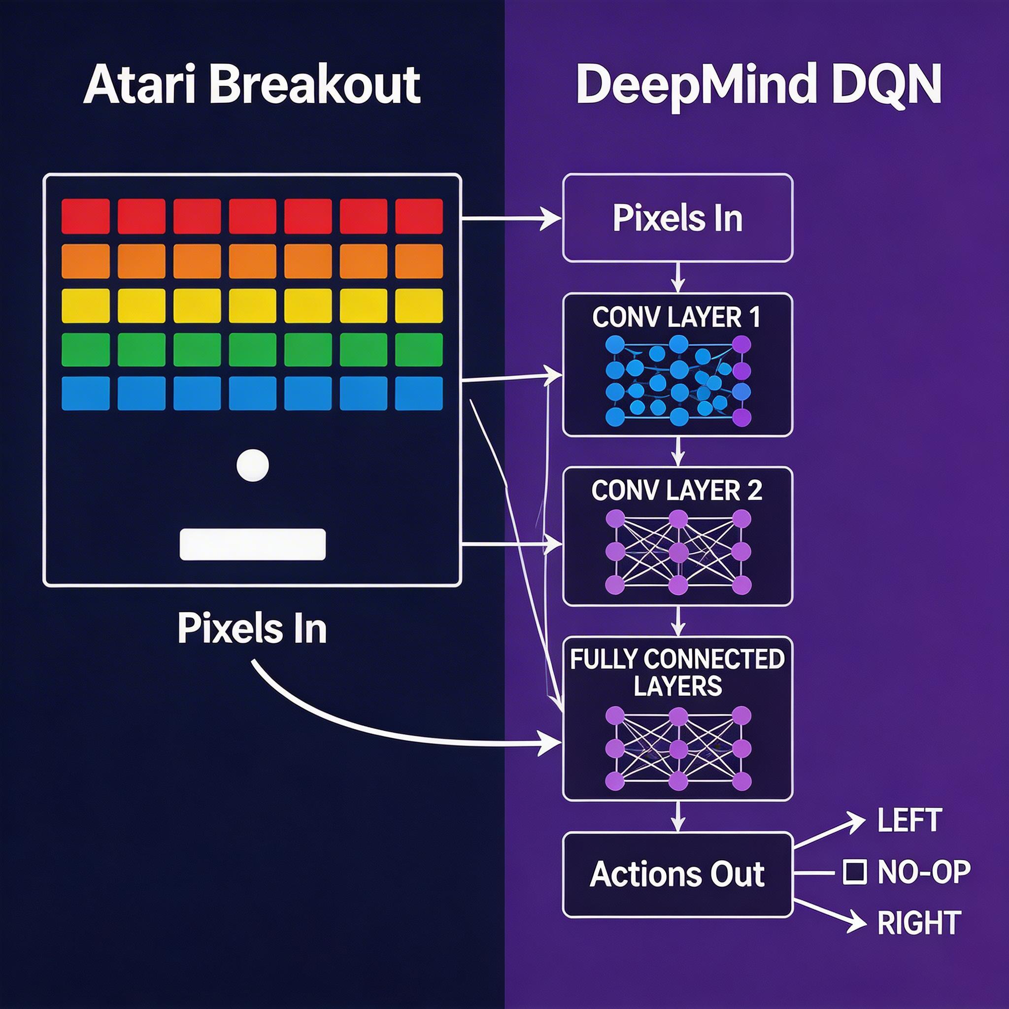 DQN 打 Atari 的示意图