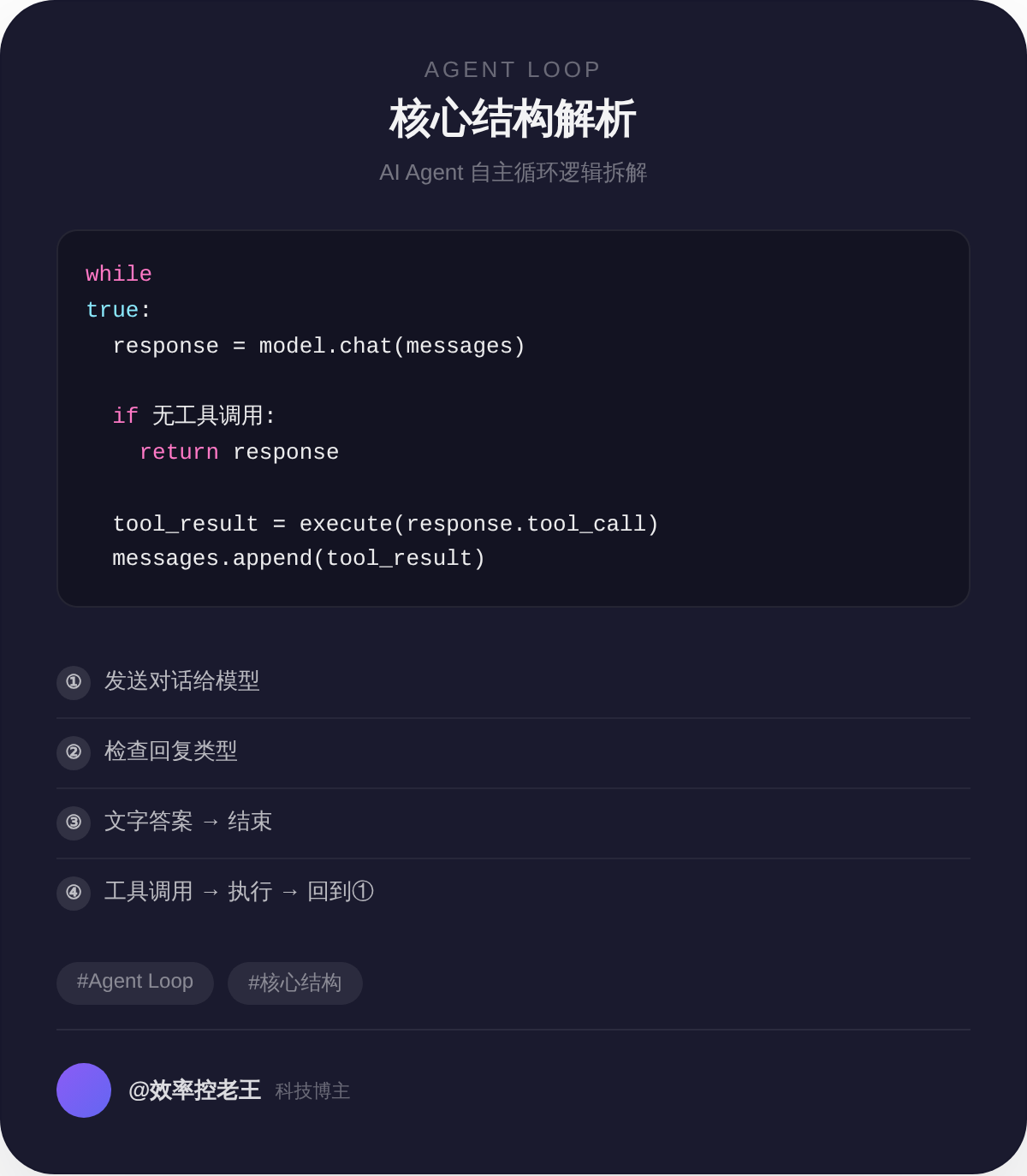 Agent Loop 核心结构