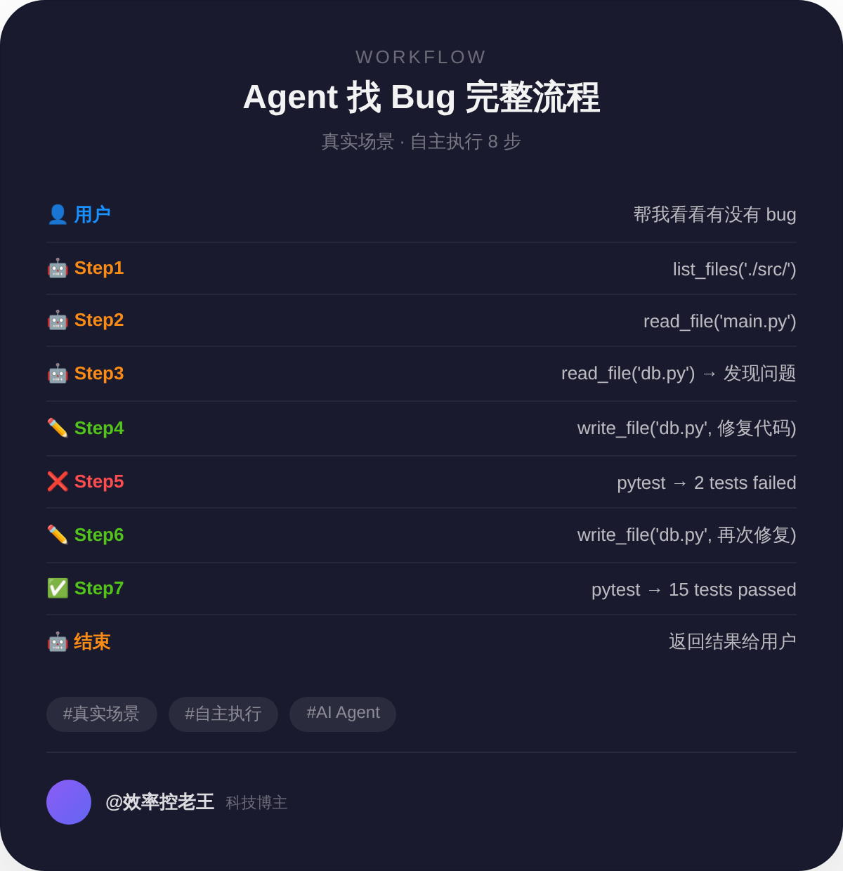 Agent 找 Bug 完整流程